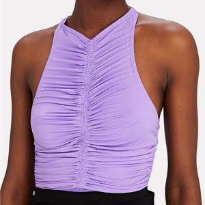 A.L.C Adley Ruched Sleeveless Halter Top